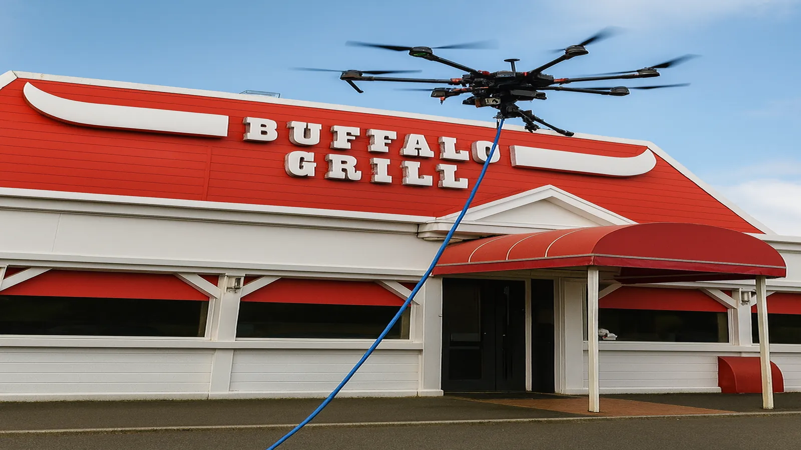 Bardage métallique propre après traitement au drone, rendu homogène