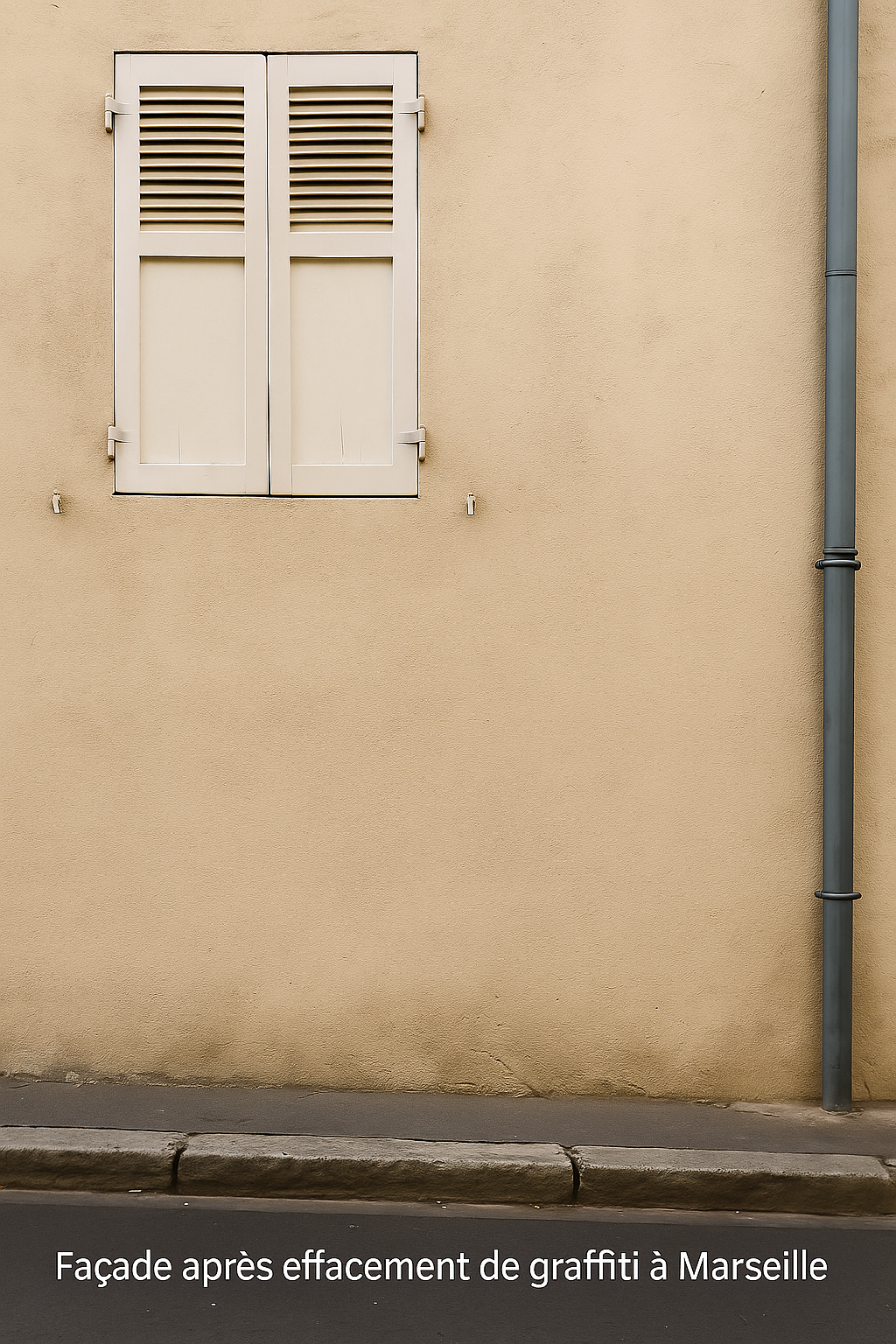 Façade après effacement de graffiti à Marseille