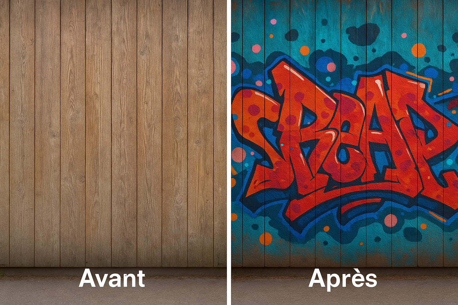 Nettoyage graffiti sur bois peint