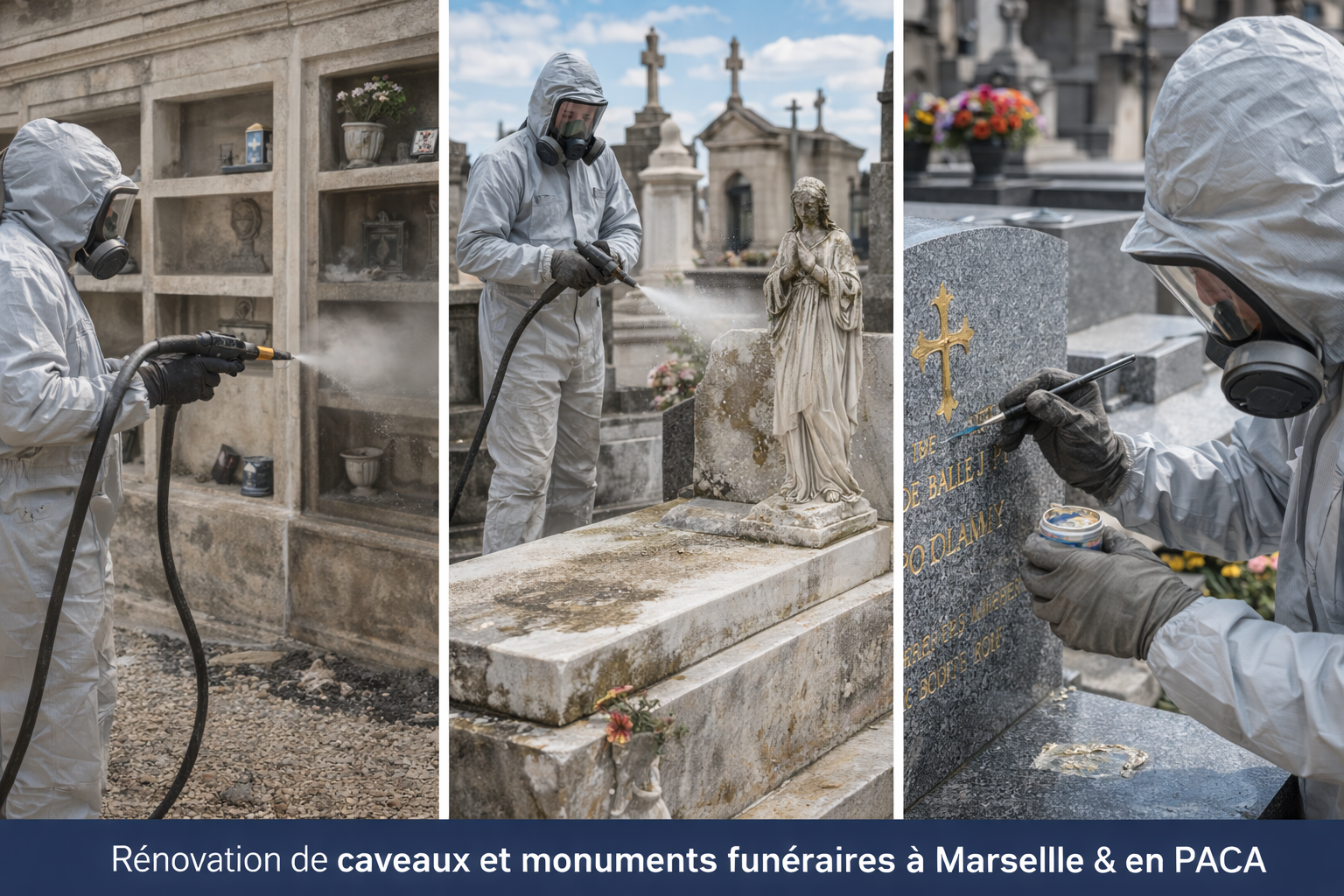 Rénovation de monument funéraire – exemple d’intervention (Marseille & PACA)